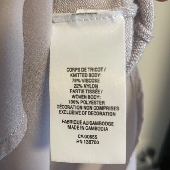 Sleeveless Purple/ Lavender Top / Sheer bottom Medium - Picture 4 of 9